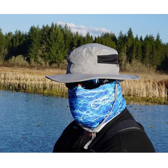 Fishing Hat Boonie Bucket Hat UPF50+ Sun Protection Wide Brim 2 Adj Straps Gray - Picture 3 of 7